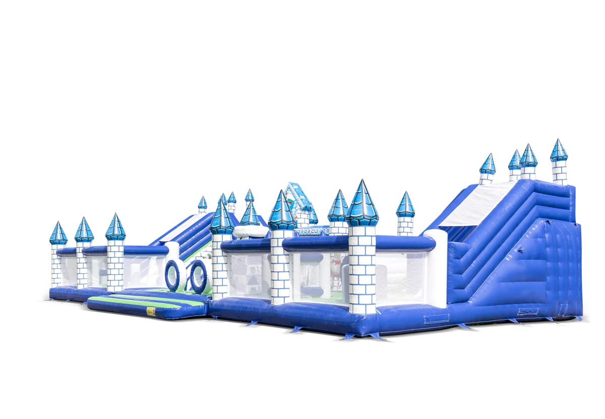 Location Mega Multiplay Médiéval 20 m — aire de jeux gonflable géante JB Gonflables